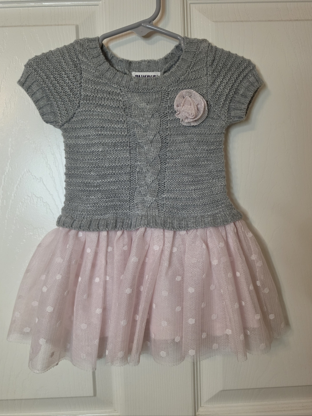 Blueberi Boulevard Gray Knit Tutu Dress Size 3/6M